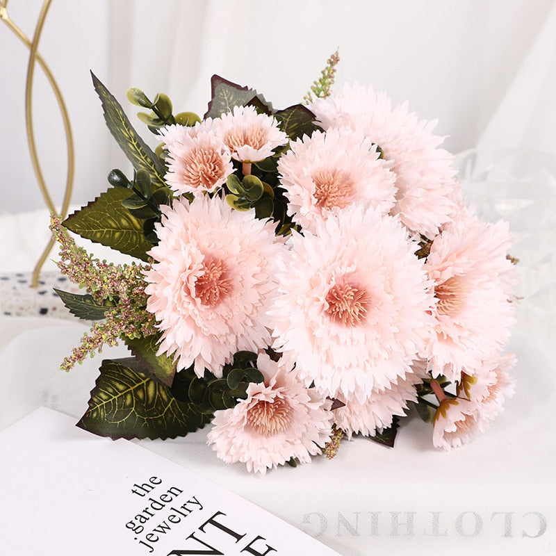 Fake Sunflower Gerbera Artificial Gerbera Wedding Decoration Fake Flower Realistic Plant Home Decoration Shooting Props