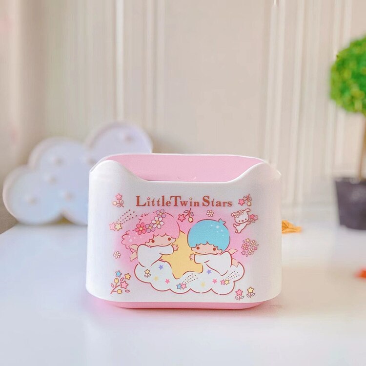 Sanrio Kawaii Anime My Melody Cute Cartoon Kuromi Little Twin Star Girly Heart Personality Desktop Trash Can Toy for Girls