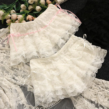 Pink Crop Top Women Summer Cute Y2k Tops Lace Trim Bow Decoration Slim Camis Sweet Girl Lolita Style Aesthetic Kawaii Clothes