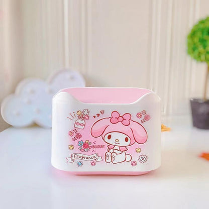 Sanrio Kawaii Anime My Melody Cute Cartoon Kuromi Little Twin Star Girly Heart Personality Desktop Trash Can Toy for Girls