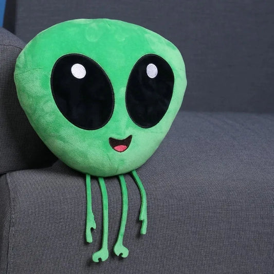 Alien Plush Toy 33cm Funny Happy Smiling Green Monster Stuffed Animal Plushie ET Pillow Doll Toy Friend Boy Birthday Gift Toys