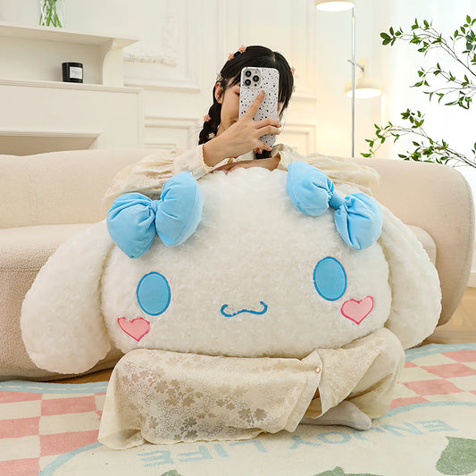 110cm Cute Cartoon Sanrio Cinnamoroll Dog Plush Cushion Soft Stuffed Large Size Bedside Sofa Pillow Kids Plush Toy Girls Gift