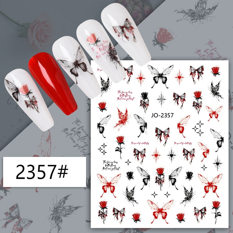 1Sheet Korean White Cloud Blue Nail Art Sticker 3D Star Moon Decal Pure Twilight Self-adhesive Manicure Slider Accessories RE#53