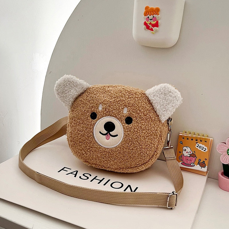 Japanese Style Kawaii Bag Women Cartoon Plush Shoulder Bag For Women Crossbody Bag Small Phone&Purse Bag