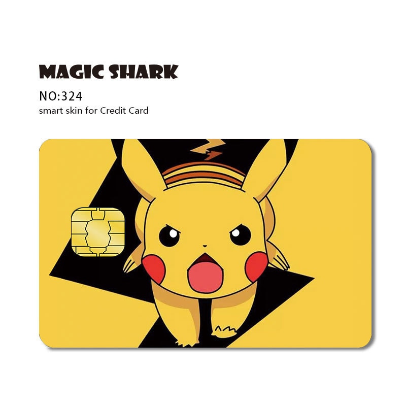 Pokemon Card Decals Credit Card Skin Stereo 2.5D HD Stickers Game Card Decal Card Film Skin Large Small Chip Waterproof Sticker