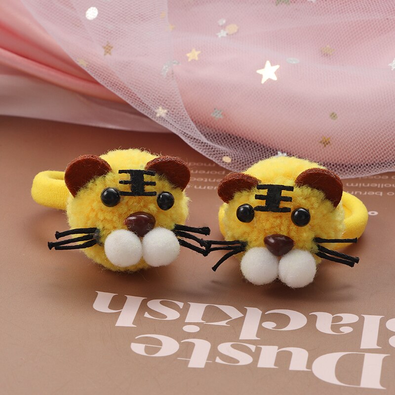 2Pcs New Cartoon Animals Hair bands Girls Nylon Elastic Rubber Band Hair Ring Headbands Cute Kids Headwear Hair accessories Gift