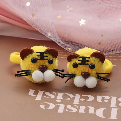2Pcs New Cartoon Animals Hair bands Girls Nylon Elastic Rubber Band Hair Ring Headbands Cute Kids Headwear Hair accessories Gift