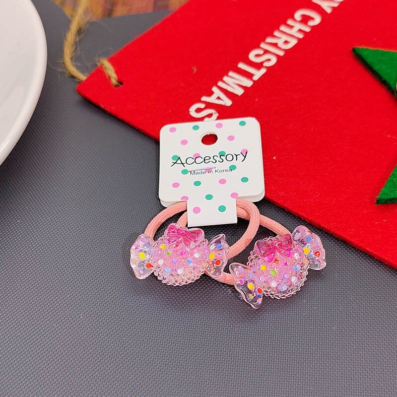 Children Sequins Floral Elastic Hair Bands Rubber Band Hair Tie Princess Kawaii Hair Rope Headwear Girls Kids Hair Accessories