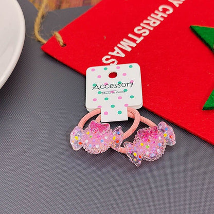 Children Sequins Floral Elastic Hair Bands Rubber Band Hair Tie Princess Kawaii Hair Rope Headwear Girls Kids Hair Accessories