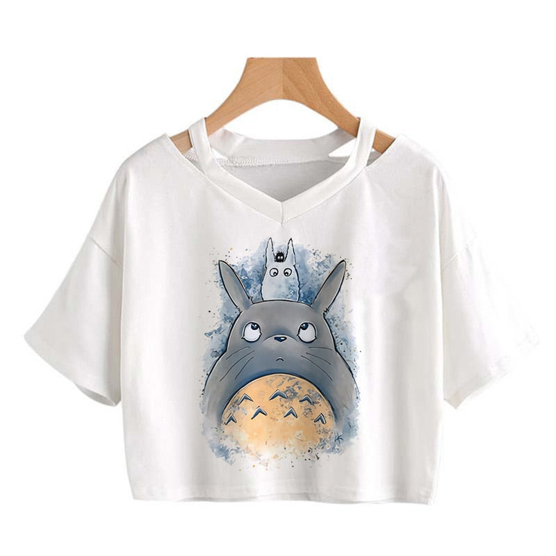 Kawaii cat Harajuku Funny Cartoon T Shirt Women Cute Anime Graphic Vintage T-shirt 90s Ullzang Tshirt Fashion Top Tees Female