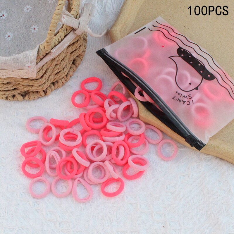 20/50Pcs/Set Girls Colorful Nylon Small Elastic Hair Bands Kids Cute Bow Hair Bands Ponytail Holder Headband Hair Accessories