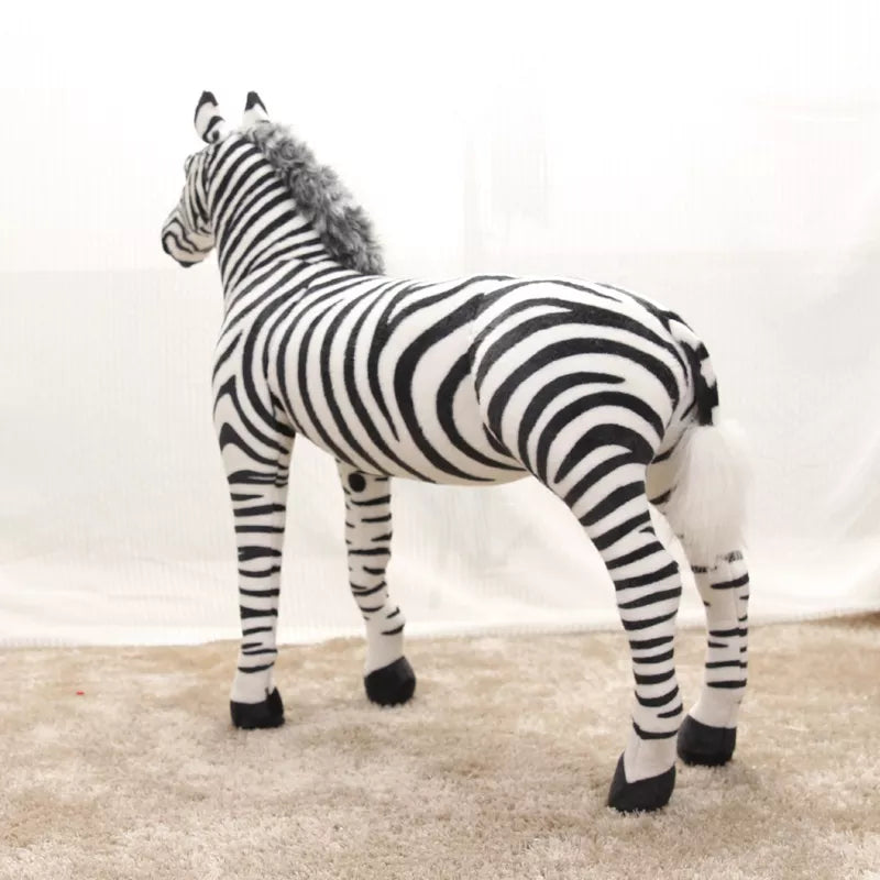 Zebra Plush Animal Crosing زبرصناعي Soft Giant Stuffed Horse Realistic Hukelma Sweaty Horse Lusama Plushie Toy Doll For Kid Gift