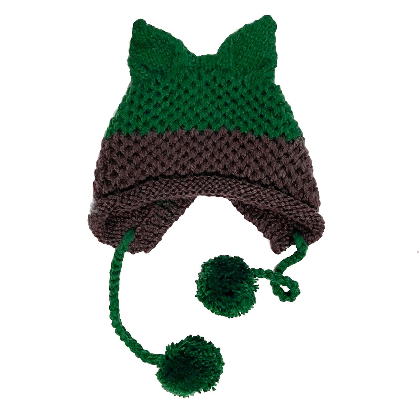 BomHCS Cute Fox Ears Beanie Winter Warm 100% Handmade Knit Hat