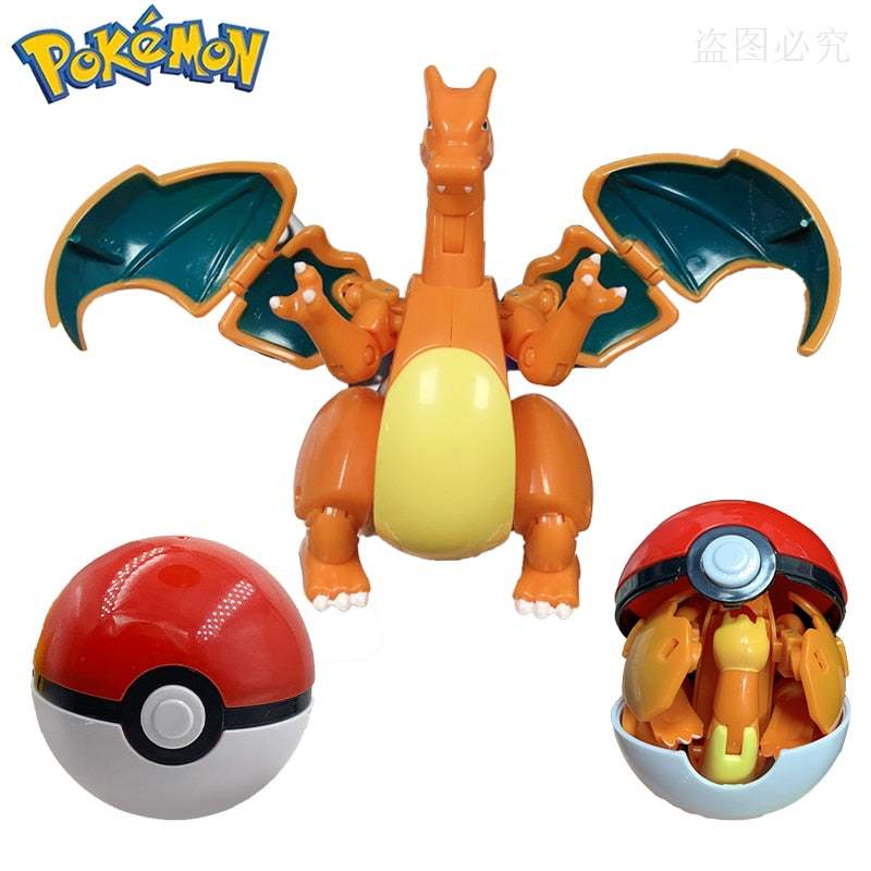 Poké Ball Catch & Battle Set: Pokémon Action Figures Pikachu Charizard Blastoise Venusaur Mewtwo Eevee Gyarados Collectible Toy Model Gift