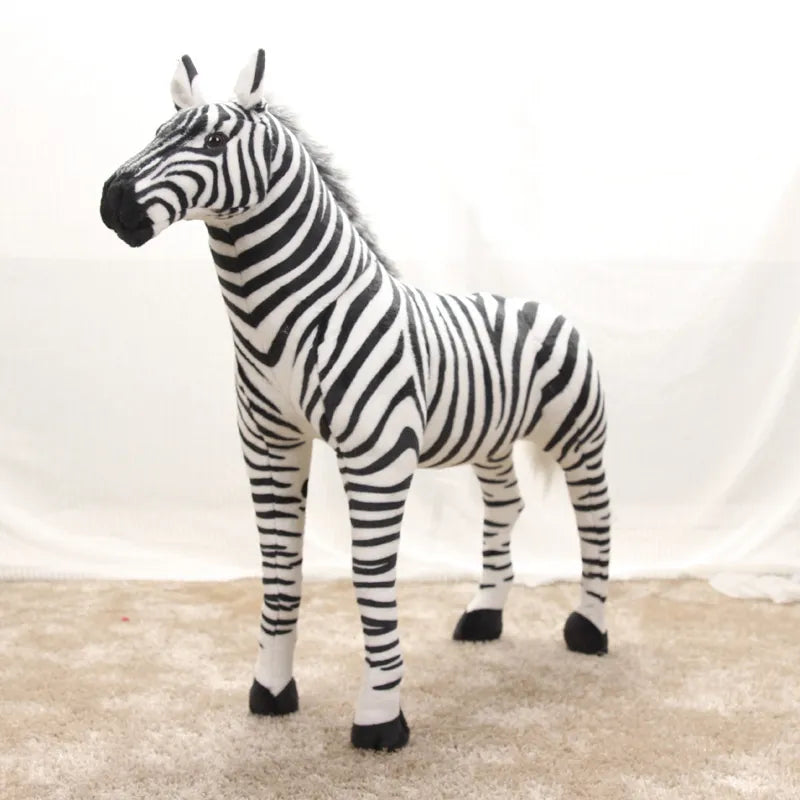 Zebra Plush Animal Crosing زبرصناعي Soft Giant Stuffed Horse Realistic Hukelma Sweaty Horse Lusama Plushie Toy Doll For Kid Gift