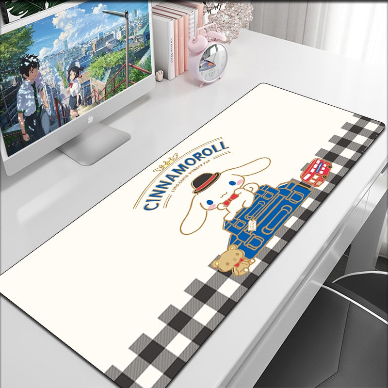 Mouse Pad Gaming Cinnamorol Deskmat Cute 900x400 Kawaii Computer Accessories Desk Mat Pads Gamer Large Carpet Mousepad Game Mats