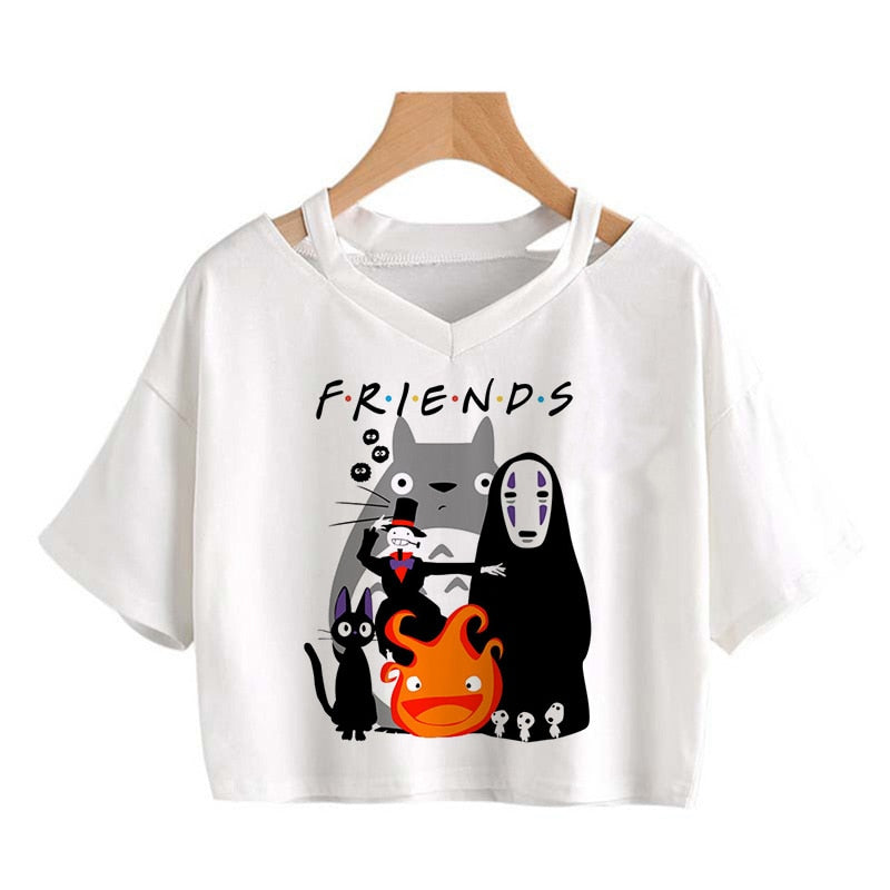 Kawaii cat Harajuku Funny Cartoon T Shirt Women Cute Anime Graphic Vintage T-shirt 90s Ullzang Tshirt Fashion Top Tees Female