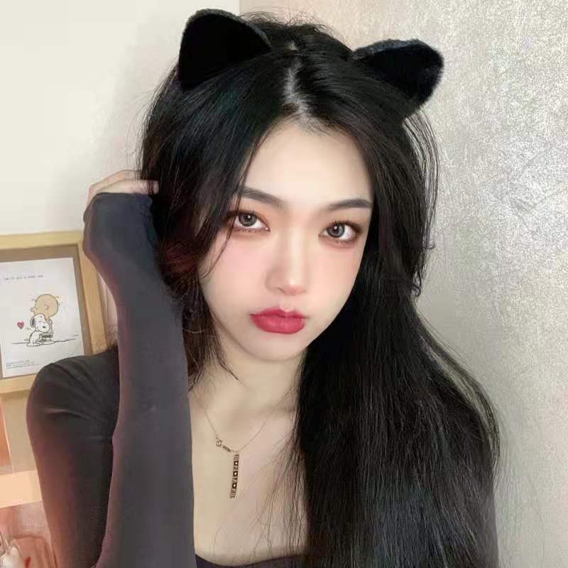 Cat Ears Headband for Women Cartoon Plush Hair Band Anime Cosplay Cute Face Wash Hair Hoop Headware Girls Hair Accessories