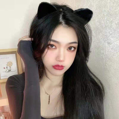 Cat Ears Headband for Women Cartoon Plush Hair Band Anime Cosplay Cute Face Wash Hair Hoop Headware Girls Hair Accessories