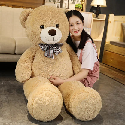 GIANT Teddy Bear Plush Toy Large Brown White Life Size Bear Stuffed Animal Plushies Big Huge Soft Doll Kids Girls Valentines Day Wife Birthday Gift