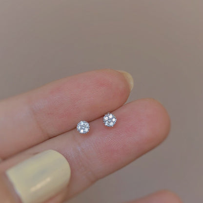 Fashion Astronaut Star Moon Stud Earrings Women Silver Color Zircon Asymmetric Lovely Mini Ear Pierced Studs Party Jewelry Gifts