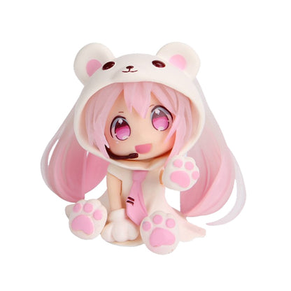 Hatsune Miku Kawaii Action Figures Model Q Version Bear Chuyin Cute Bear Dolls Decoration Anima Hand-made Christmas Toy Gift