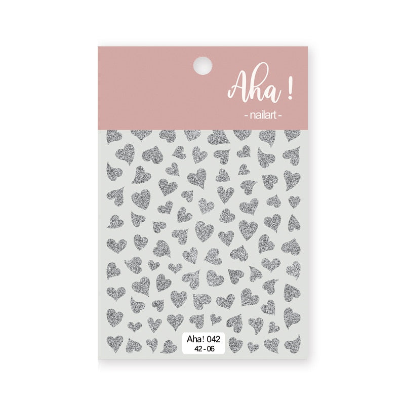 1Sheet Korean White Cloud Blue Nail Art Sticker 3D Star Moon Decal Pure Twilight Self-adhesive Manicure Slider Accessories RE#53