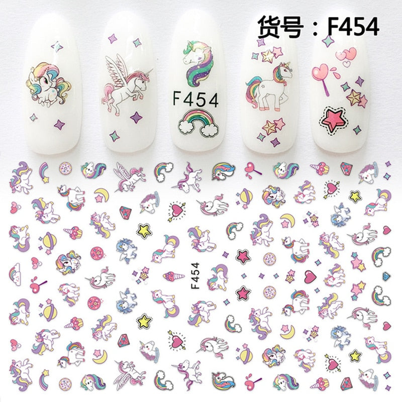 Cute Anime Character Series Nail Stickers Nail Art Supplies Disney Mickey Stitch Donald Duck 3D Stickers Nail Art Decorations