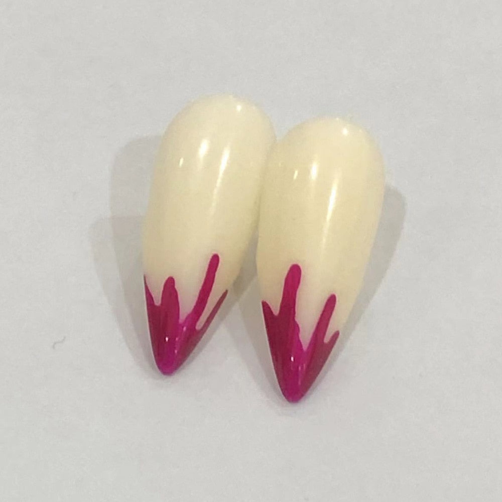 Adult Kids Halloween Vampire False Teeth Horrific Party Costume Transparent Dentures Cosplay Fangs Resin Fangs Free Shipping