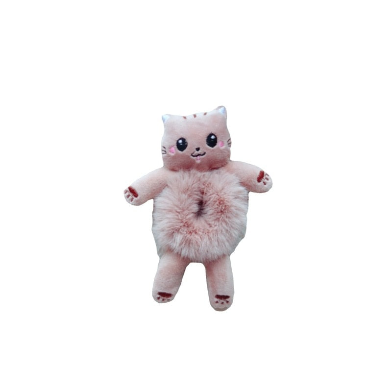 New Korean Cute Net Red Super Cute Girl Cartoon Doll Head Rope Female Hair Rope Three-dimensional Animal Hair Circle