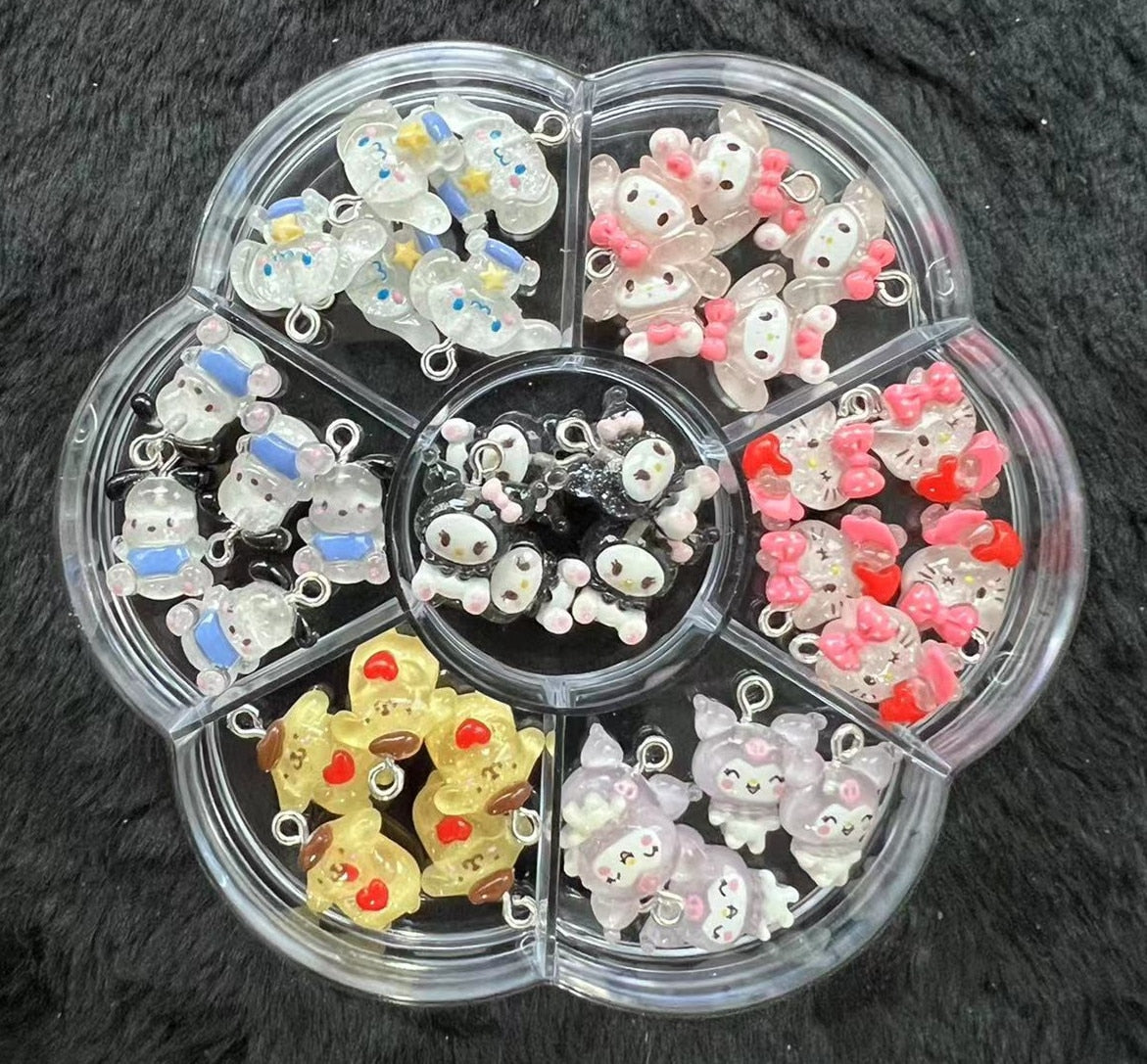 Sanrio Cartoon Kuromi Hello Kitty Earring Charms Bracelets Jewelry Making DIY Pendants Accessories