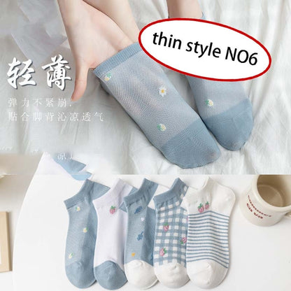 1pair/Cute Summer Women Short Socks Boat Chaussette Femme Cotton Ankle Lace Mujer Sock Female Mesh Breathable Calcetines