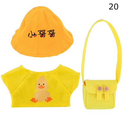 3Pcs Duck Clothes 30cm lalafanfan Duck Kawaii Cartoon Plush Toy Doll  Accessories Soft Animal Doll Children's Toys Birthday Gift