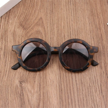 New Fashion Children's Sunglasses Infant's Retro Solid Color Ultraviolet-proof Round Convenience Glasses Eyeglass For Kids