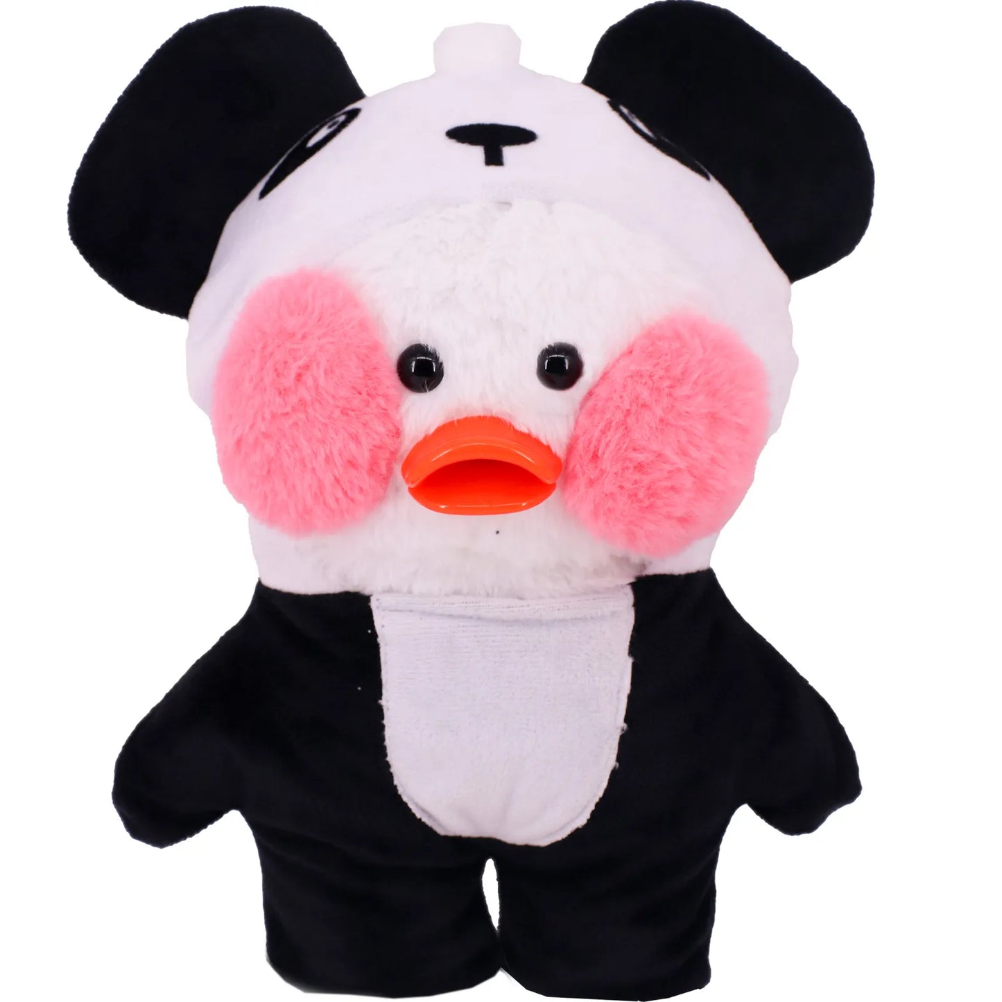 2pcs Animal Model Duck Clothes+Bag Panda For Duck Doll 30Cm lalafanfan Accessories Plush Stuffed Toy Hooded Sweater Dolls Stitch