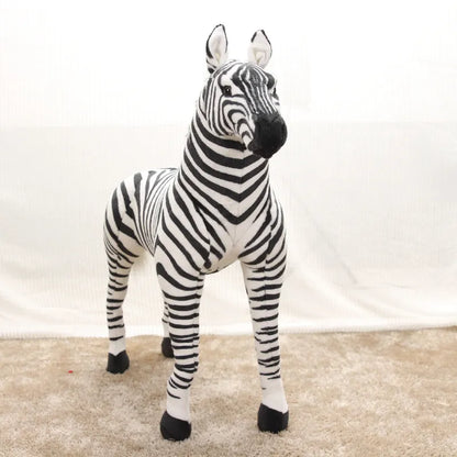 Zebra Plush Animal Crosing زبرصناعي Soft Giant Stuffed Horse Realistic Hukelma Sweaty Horse Lusama Plushie Toy Doll For Kid Gift