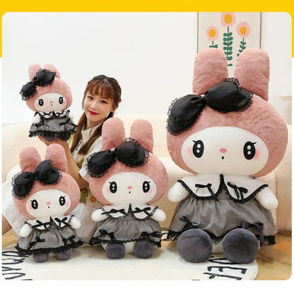 Big Size Kuromi Melody Plush Cinnamoroll Plush Toys Pillow Anime Stuffed Doll Anime Sofa Cushion Girl's Room Decoration Xmas Gift