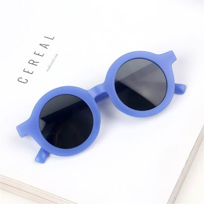 New Fashion Children's Sunglasses Infant's Retro Solid Color Ultraviolet-proof Round Convenience Glasses Eyeglass For Kids