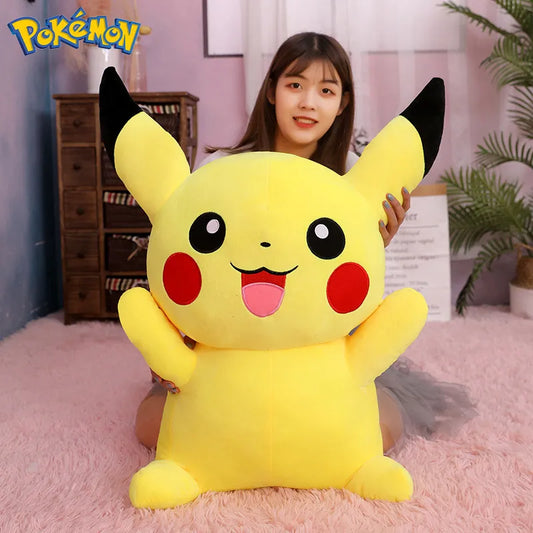 Pikachu Plush Doll 80cm Big Size Pokemon Cute Japanese Anime Video Game Pikachu Children's Collection Toys Christmas Birthday Gifts