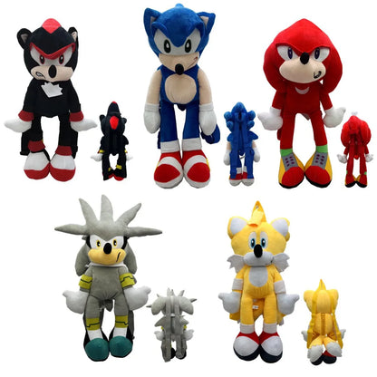 20-45Cm Super Sonic Hedgehog Backpack Cartoon Knuckles Bag Metalsonic Soft Plush Doll Shadow Schoolbag Silver Tails Plushie Toys