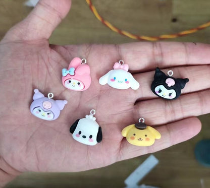 Sanrio Cartoon Kuromi Hello Kitty Earring Charms Bracelets Jewelry Making DIY Pendants Accessories