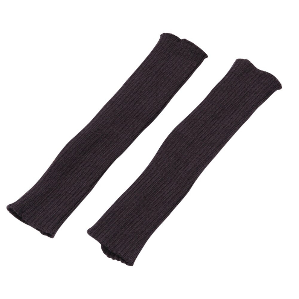 Japanese Lolita White Black Leggings Leg Warmers Women Girls Kawaii Knitted Socks Boot Cuffs Warm Foot Cover