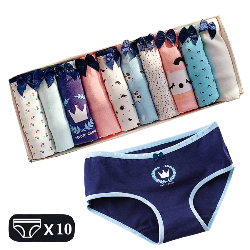 New Cotton Panties Girls' Briefs Cute Underwear Women Female M-2XL Soft Underpants Ladies Pink Pantys Lingerie Thongs