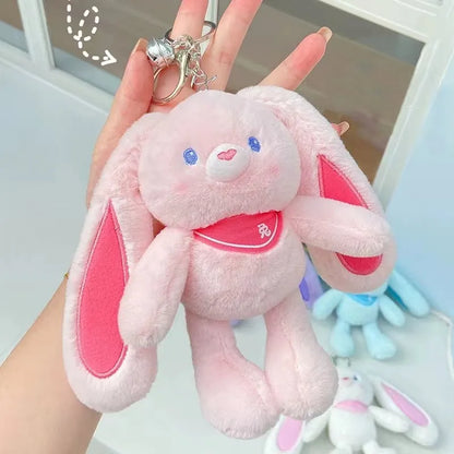 Bunny Plush Toy Long Ears & Legs Rabbit Stuffed Animal Plushies Baby Kids Soft Doll Keychain Children Girls Birthday Gift