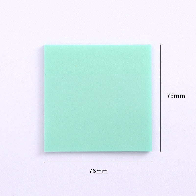 50 Sheets Creative Transparent PET Memo Pad Posted It Sticky Notes Planner Sticker Notepad School Supplies Students Stationery