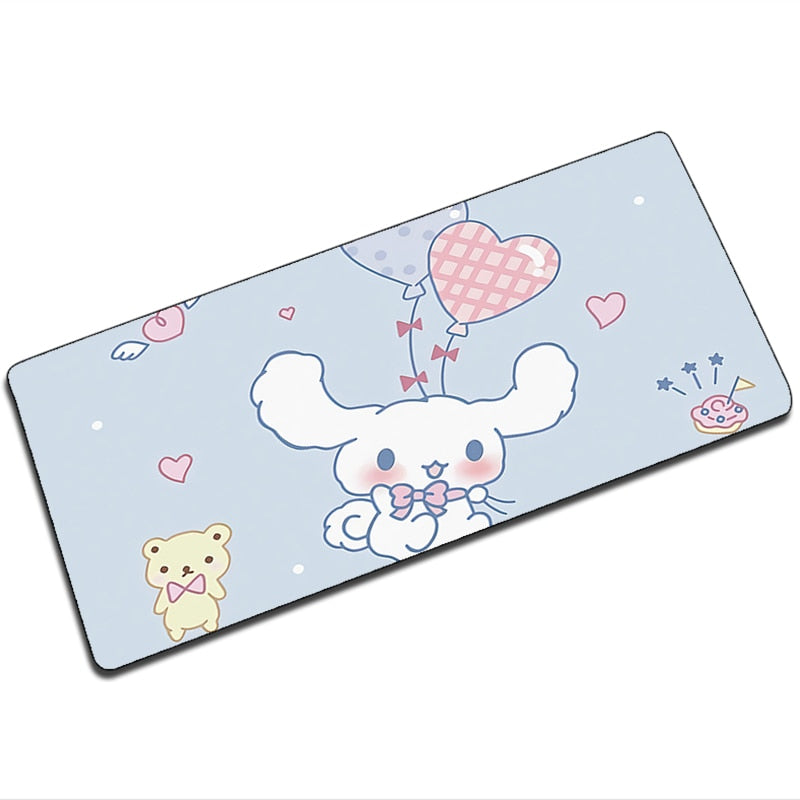 Mouse Pad Gaming Cinnamorol Deskmat Cute 900x400 Kawaii Computer Accessories Desk Mat Pads Gamer Large Carpet Mousepad Game Mats