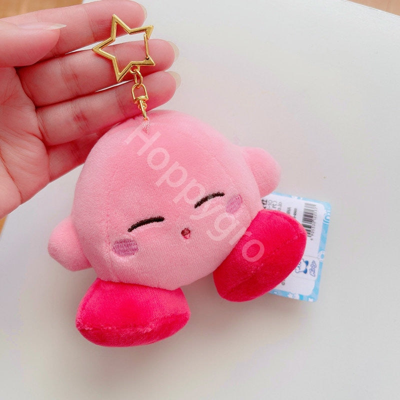 Star Kirby Plush Toys Video Game Cartoon Doll Pendant Kawaii Anime Soft Stuffed Keychain Birthday Gift  For Children Girls