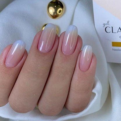 24Pcs Ballerina False Nails with Glue Short Nail Beauty Tools Press on Fake Nails Full Cover Artificial Nails Tips Manicure