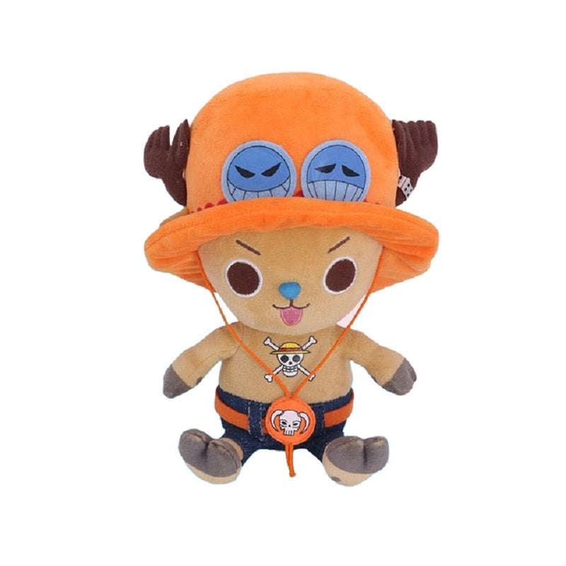 New 14-25cm One Piece Plush Toys Anime Figure Luffy Chopper Ace Law Cute Doll Cartoon Stuffed Keychain Pendants Kids Xmas Gifts