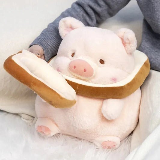 Kawaii Pig Plush Toy Cute Bread Pink Baby Piggy Stuffed Animals Toast Soft Doll Girl Kids Birthday Girlfriend Wife Gift